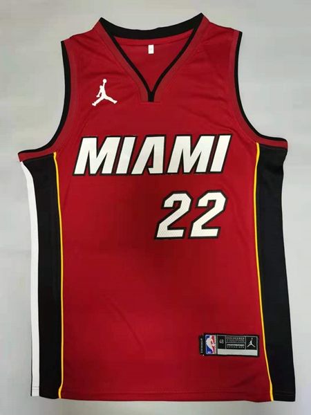 Miami Heat Red #22 BUTLER AJ Basketball Jersey (Stitched)