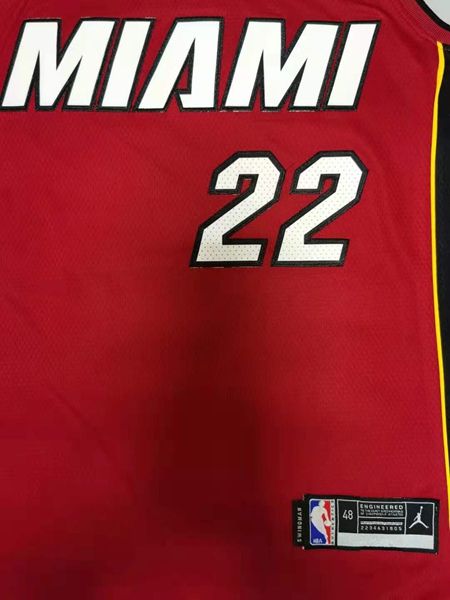 Miami Heat Red #22 BUTLER AJ Basketball Jersey (Stitched)