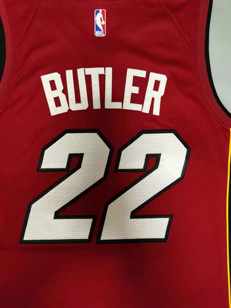 Miami Heat Red #22 BUTLER AJ Basketball Jersey (Stitched)