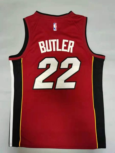 Miami Heat Red #22 BUTLER AJ Basketball Jersey (Stitched)