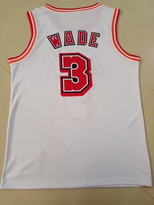 Miami Heat White #3 WADE Classics Basketball Jersey (Stitched)