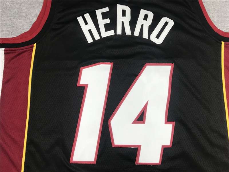 Miami Heat Black #14 HERRO Basketball Jersey (Stitched)
