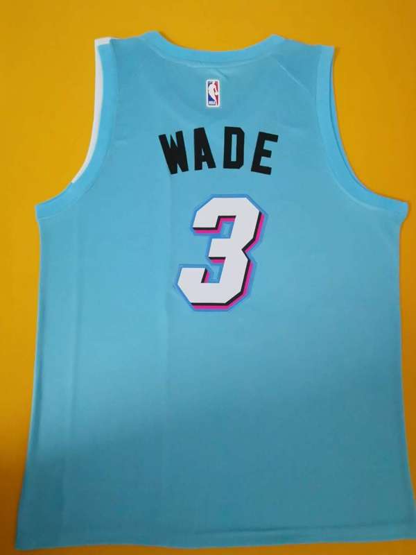 Miami Heat Blue #3 WADE Basketball Jersey (Stitched)