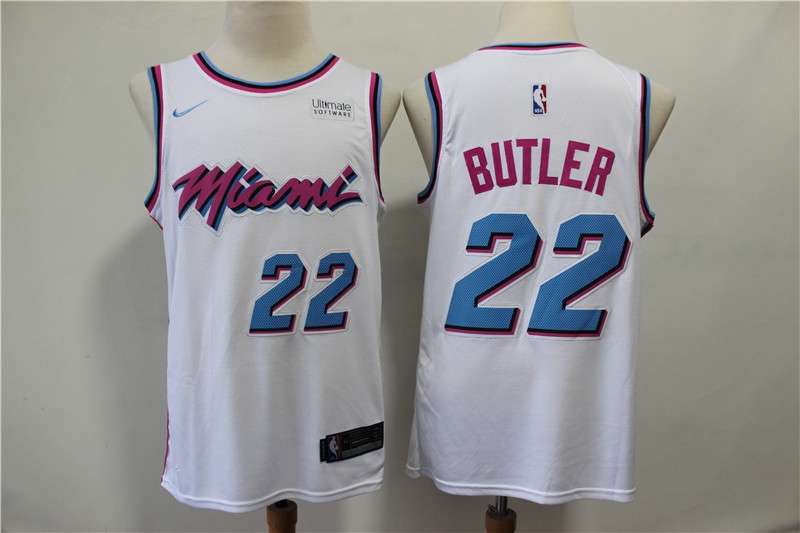 Miami Heat White #22 BUTLER City Basketball Jersey (Stitched)