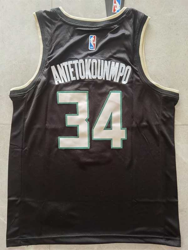 Milwaukee Bucks 20/21 Black #34 ANTETOKOUNMPO AJ Basketball Jersey (Stitched)