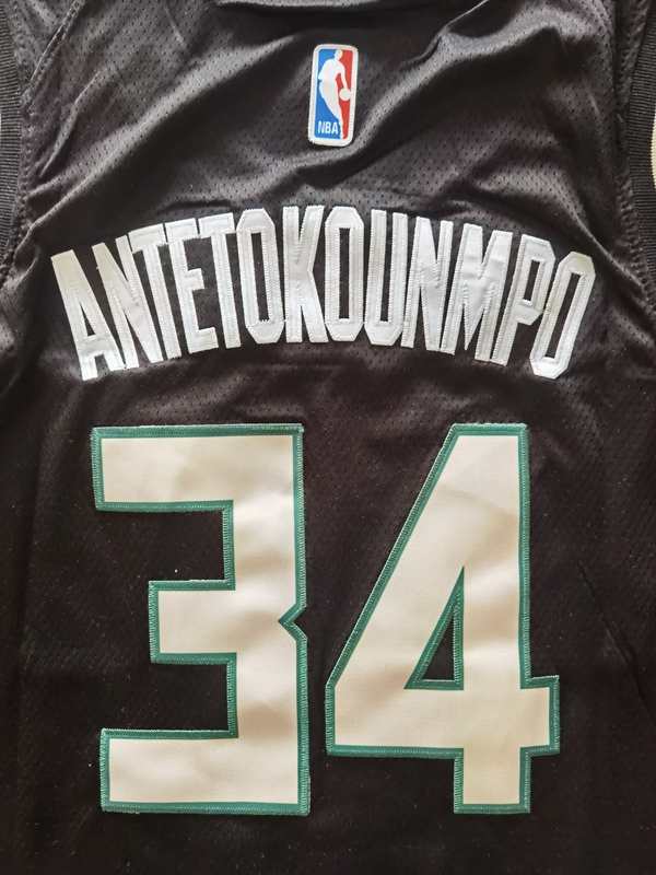 Milwaukee Bucks 20/21 Black #34 ANTETOKOUNMPO AJ Basketball Jersey (Stitched)