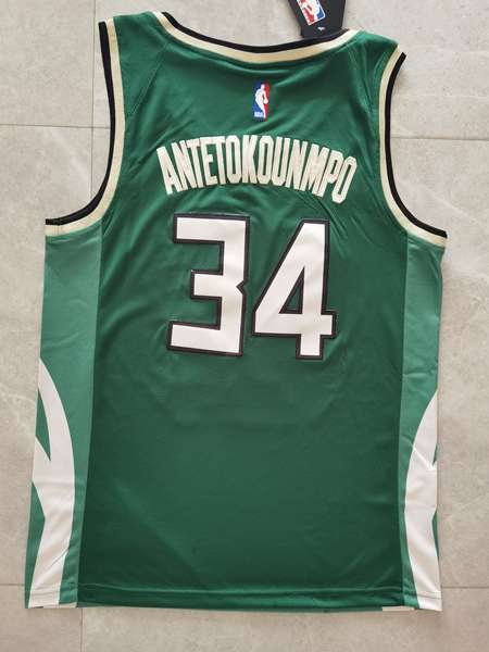 Milwaukee Bucks 20/21 Green #34 ANTETOKOUNMPO Basketball Jersey (Stitched)