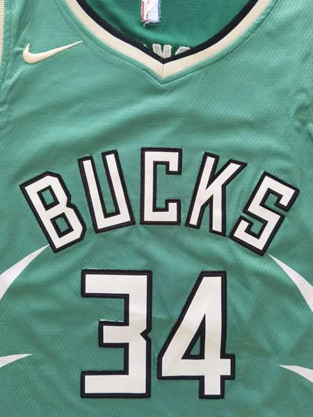Milwaukee Bucks 20/21 Green #34 ANTETOKOUNMPO Basketball Jersey (Stitched)