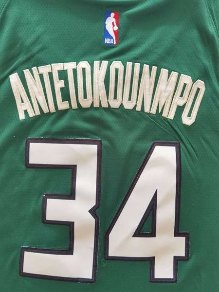 Milwaukee Bucks 20/21 Green #34 ANTETOKOUNMPO Basketball Jersey (Stitched)