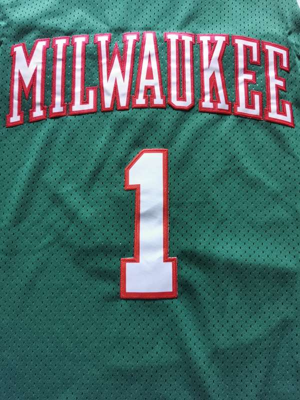 Milwaukee Bucks 1971/72 Green #1 ROBERTSON Classics Basketball Jersey (Stitched)