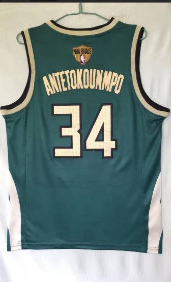 20/21 Milwaukee Bucks Green #34 ANTETOKOUNMPO Champion Basketball Jersey (Stitched) 02
