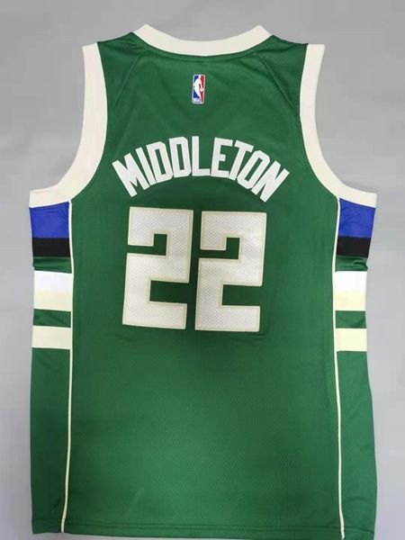 20/21 Milwaukee Bucks Green #22 MIDDLETON Basketball Jersey (Stitched)