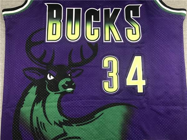 Milwaukee Bucks Purple #34 ANTETOKOUNMPO Classics Basketball Jersey (Stitched)