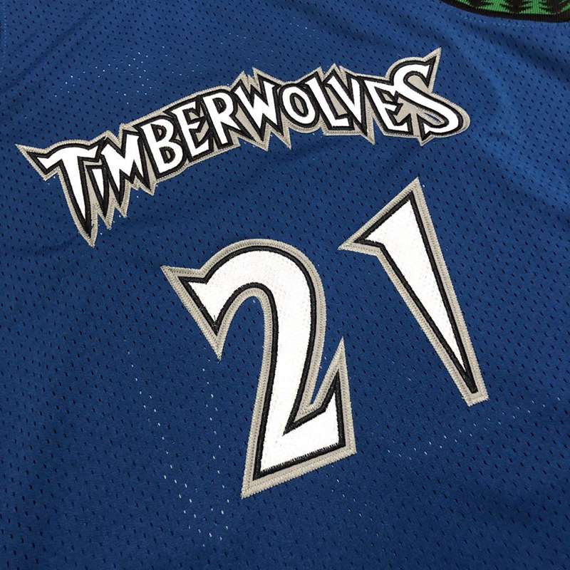 Minnesota Timberwolves 2003/04 Blue #21 GARNETT Classics Basketball Jersey (Closely Stitched)