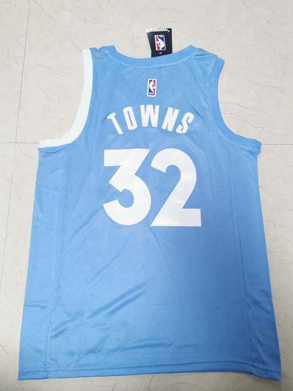 Minnesota Timberwolves 2020 Blue #32 TOWNS City Basketball Jersey (Stitched)