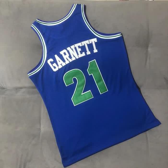 Minnesota Timberwolves 1995/96 Blue #21 GARNETT Classics Basketball Jersey (Closely Stitched)