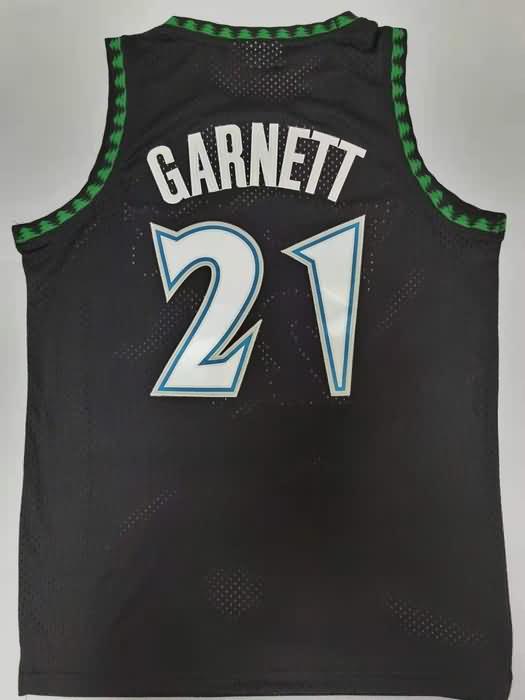Minnesota Timberwolves 1997/98 Black #21 GARNETT Classics Basketball Jersey (Stitched)