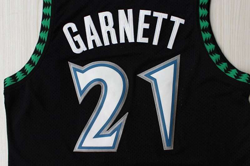 Minnesota Timberwolves Black #21 GARNETT Classics Basketball Jersey (Stitched)