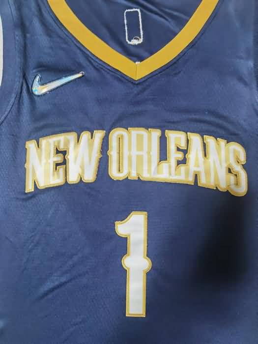 New Orleans Pelicans 21/22 Dark Blue #1 WILLIAMSON Basketball Jersey (Stitched)