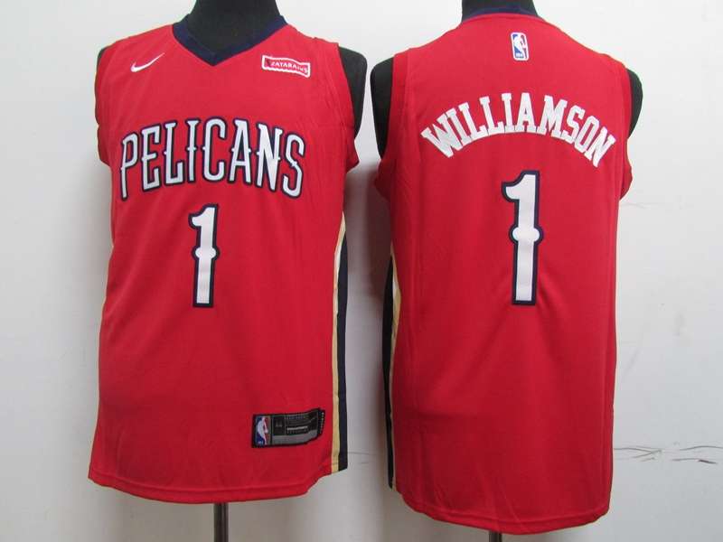 New Orleans Pelicans Red #1 WILLIAMSON Basketball Jersey (Stitched)