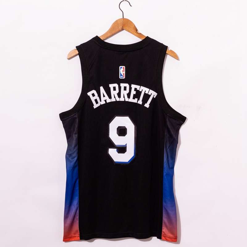 New York Knicks 20/21 Black #9 BARRETT City Basketball Jersey (Stitched)