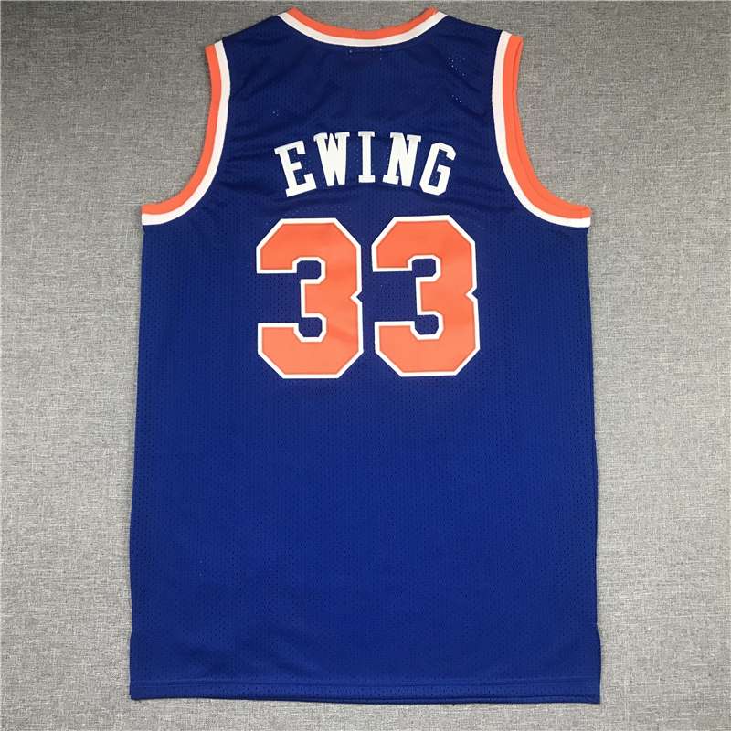 New York Knicks 1991/92 Blue #33 EWING Classics Basketball Jersey (Stitched)