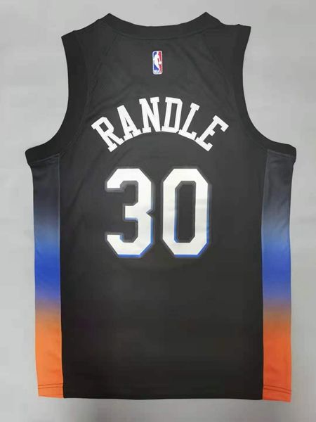 20/21 New York Knicks Black #30 RANDLE Champion Basketball Jersey (Stitched)