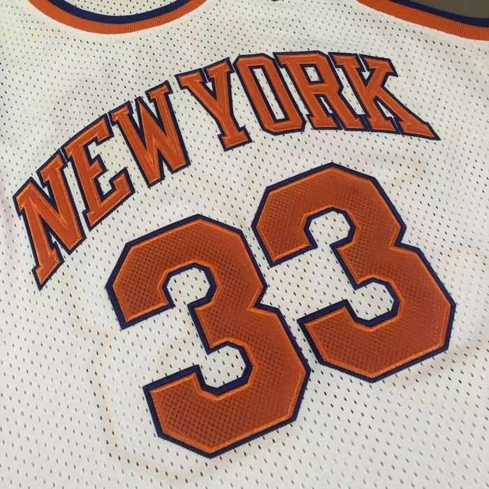 New York Knicks 1985/86 White #33 EWING Classics Basketball Jersey (Closely Stitched)
