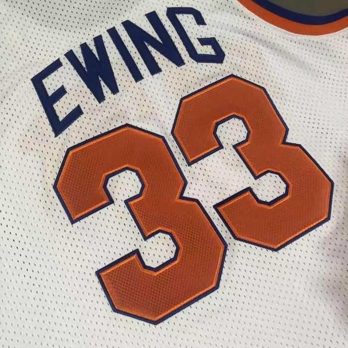 New York Knicks 1985/86 White #33 EWING Classics Basketball Jersey (Closely Stitched)