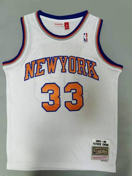 1985/86 New York Knicks White #33 EWING Classics Basketball Jersey (Stitched)