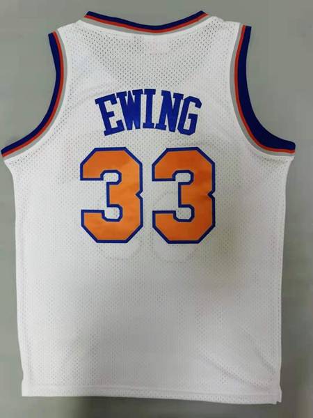 1985/86 New York Knicks White #33 EWING Classics Basketball Jersey (Stitched)