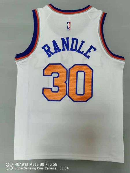 New York Knicks White #30 RANDLE Basketball Jersey (Stitched)