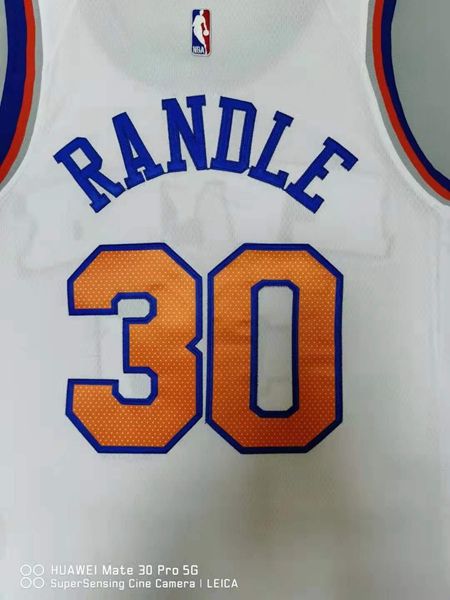 New York Knicks White #30 RANDLE Basketball Jersey (Stitched)