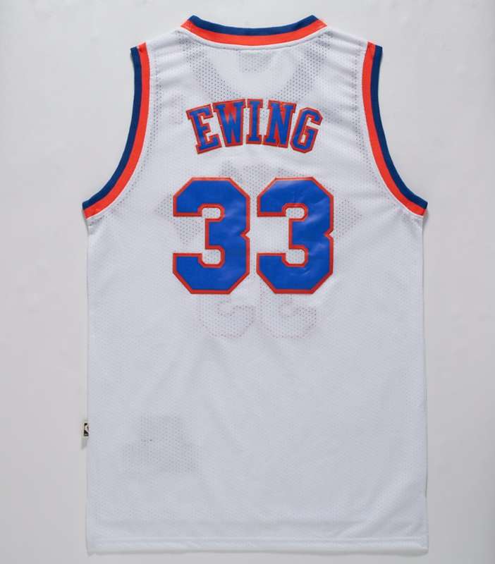 New York Knicks White #33 EWING Classics Basketball Jersey (Stitched)