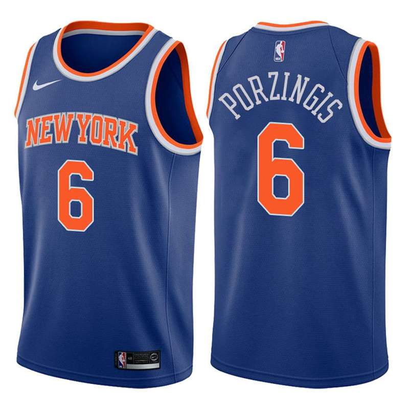 New York Knicks Blue #6 PORZINGIS Basketball Jersey (Stitched)
