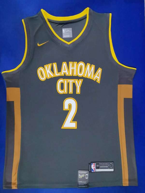 Oklahoma City Thunder 2020 Black #2 GILGEOUS-ALEXANDER City Basketball Jersey (Stitched)