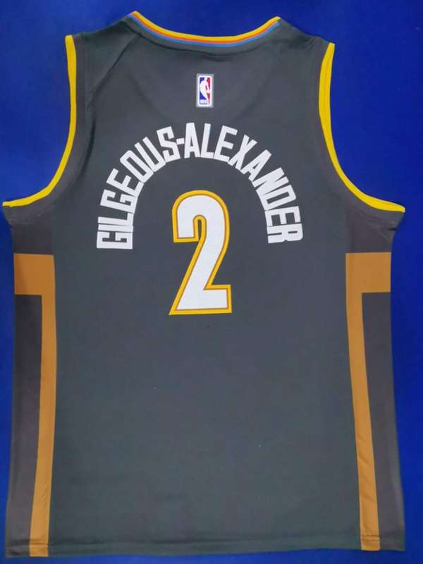 Oklahoma City Thunder 2020 Black #2 GILGEOUS-ALEXANDER City Basketball Jersey (Stitched)
