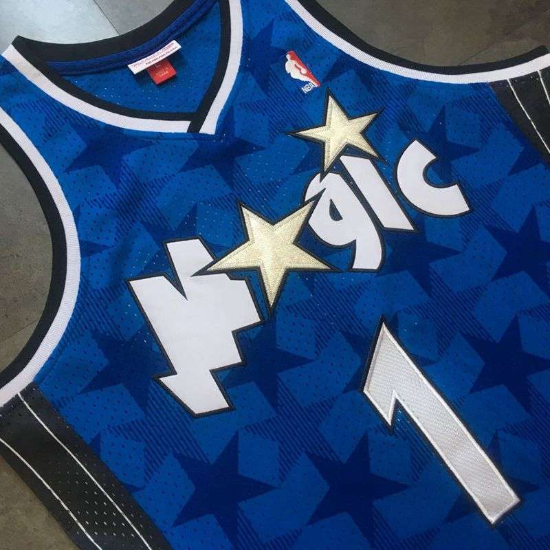 Orlando Magic 2000/01 Blue #1 McGRADY Classics Basketball Jersey (Closely Stitched)