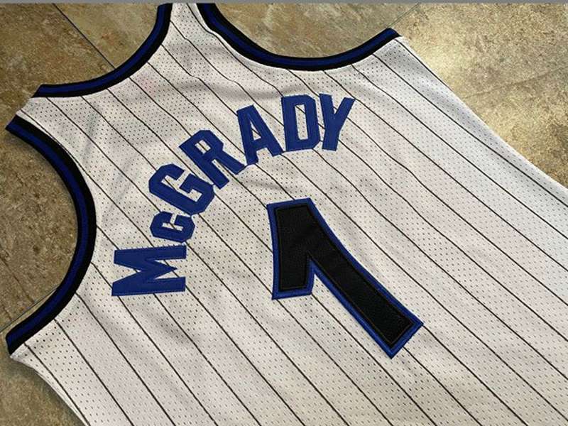 Orlando Magic 2003/04 White #1 McGRADY Classics Basketball Jersey (Closely Stitched)