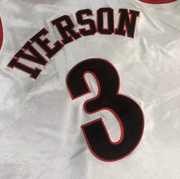 Philadelphia 76ers 2001 White #3 IVERSON ALL-STAR Classics Basketball Jersey (Closely Stitched)