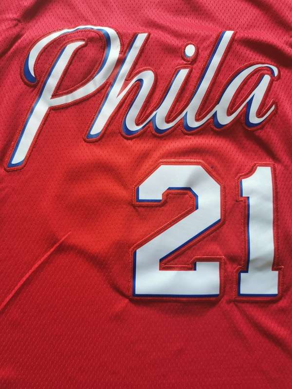 Philadelphia 76ers 2020 Red #21 EMBIID Basketball Jersey (Stitched)