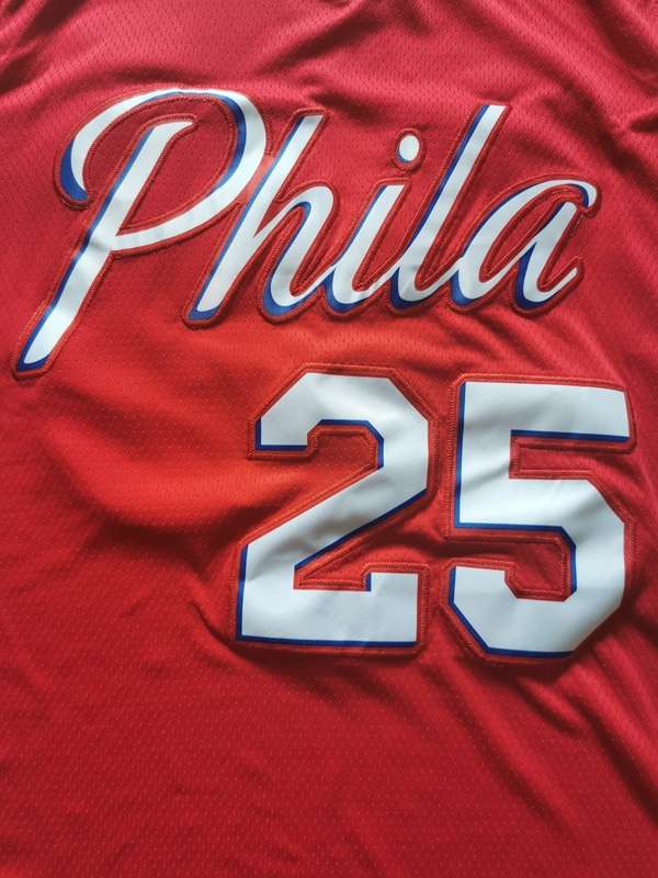 Philadelphia 76ers 2020 Red #25 SIMMONS Basketball Jersey (Stitched)