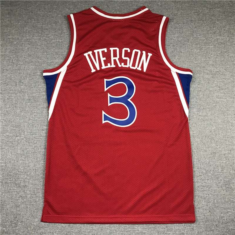 Philadelphia 76ers 1996/97 Red #3 IVERSON Classics Basketball Jersey (Stitched)