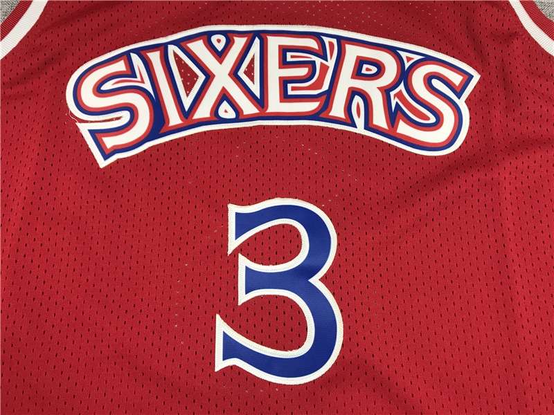 Philadelphia 76ers 1996/97 Red #3 IVERSON Classics Basketball Jersey (Stitched)