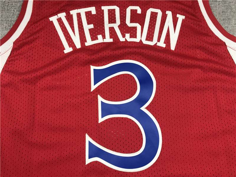 Philadelphia 76ers 1996/97 Red #3 IVERSON Classics Basketball Jersey (Stitched)