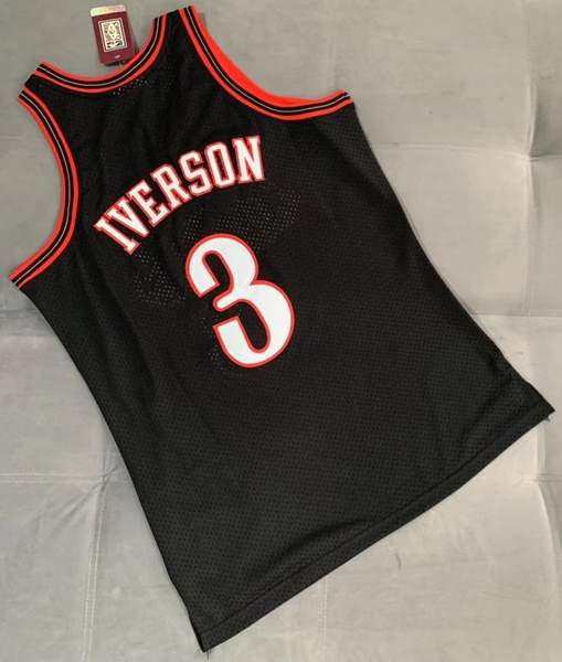 Philadelphia 76ers 1997/98 Black #3 IVERSON Classics Basketball Jersey (Closely Stitched)