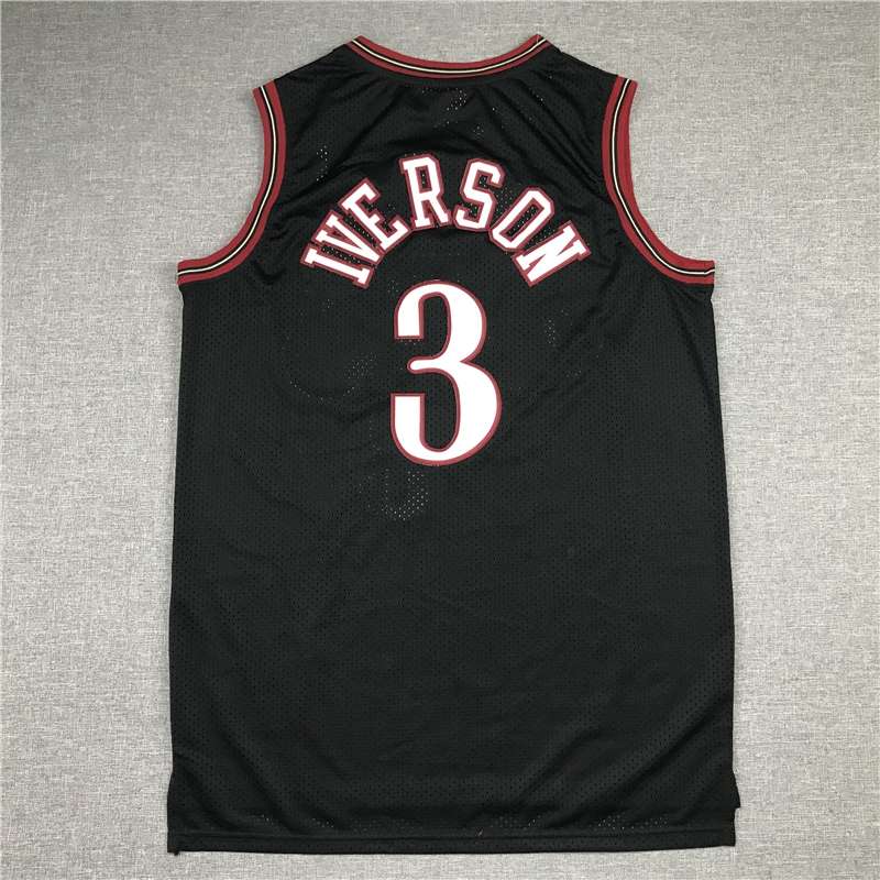 Philadelphia 76ers 1997/98 Black #3 IVERSON Classics Basketball Jersey 02 (Closely Stitched)
