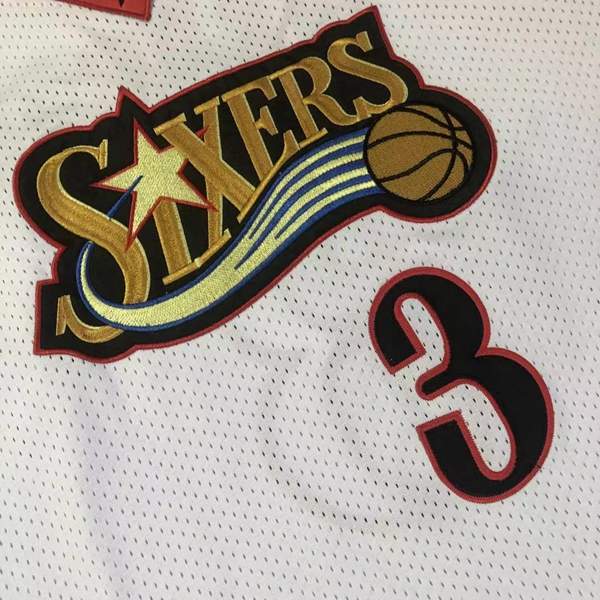 Philadelphia 76ers 1997/98 White #3 IVERSON Classics Basketball Jersey (Closely Stitched)
