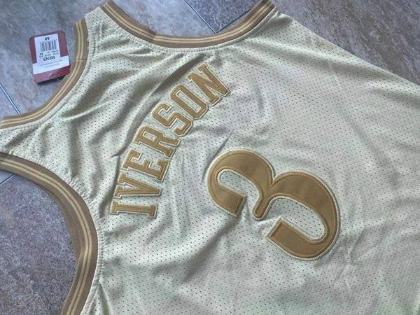 2000/01 Philadelphia 76ers Gold #3 IVERSON Classics Basketball Jersey (Closely Stitched)