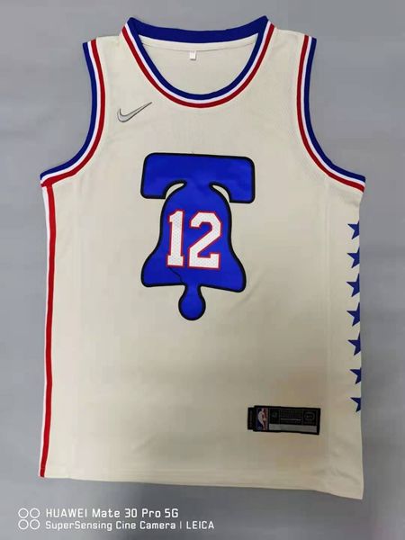 20/21 Philadelphia 76ers Cream #12 HARRLS Basketball Jersey (Stitched)